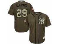 Men's Majestic New York Yankees #29 Tyler Clippard Authentic Green Salute to Service MLB Jersey