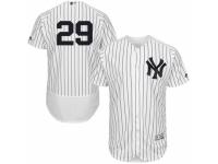 Men's Majestic New York Yankees #29 Tyler Clippard White Navy Flexbase Authentic Collection MLB Jersey