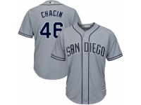 Men's Majestic San Diego Padres #46 Jhoulys Chacin Authentic Grey Road Cool Base MLB Jersey