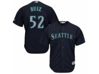 Men's Majestic Seattle Mariners #52 Carlos Ruiz Navy Blue Alternate 2 Cool Base MLB Jersey