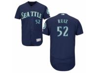 Men's Majestic Seattle Mariners #52 Carlos Ruiz Navy Blue Flexbase Authentic Collection MLB Jersey