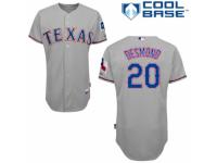 Men's Majestic Texas Rangers #20 Ian Desmond Grey Road Cool Base MLB Jersey