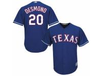 Men's Majestic Texas Rangers #20 Ian Desmond Royal Blue Alternate 2 Cool Base MLB Jersey