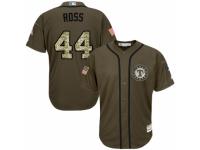 Men's Majestic Texas Rangers #44 Tyson Ross Green Salute to Service MLB Jersey