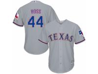 Men's Majestic Texas Rangers #44 Tyson Ross Grey Road Cool Base MLB Jersey