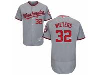 Men's Majestic Washington Nationals #32 Matt Wieters Grey Flexbase Authentic Collection MLB Jersey
