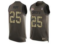 Men's Marqueston Huff #25 Nike Green Jersey - NFL Kansas City Chiefs Salute to Service Tank Top