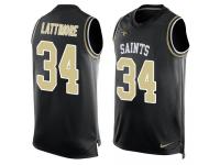 Men's Marshon Lattimore #34 Nike Black Jersey - NFL New Orleans Saints Player Name & Number Tank Top