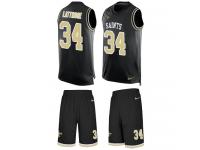 Men's Marshon Lattimore #34 Nike Black Jersey - NFL New Orleans Saints Tank Top Suit