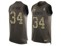 Men's Marshon Lattimore #34 Nike Green Jersey - NFL New Orleans Saints Salute to Service Tank Top