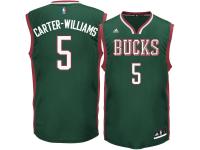 Men's Milwaukee Bucks adidas Michael Carter-Williams Green Road Replica Jersey
