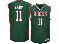 Men's Milwaukee Bucks adidas Tyler Ennis Green Road Replica Jersey