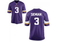 Men's Minnesota Vikings #3 Trevor Siemian Nike Purple Game Jersey
