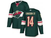 Men's Minnesota Wild #14 Joel Eriksson Ek Adidas Green Home Authentic NHL Jersey