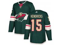 Men's Minnesota Wild #15 Matt Hendricks Adidas Green Home Authentic NHL Jersey