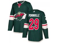 Men's Minnesota Wild #29 Jason Pominville adidas Green Authentic Jersey