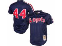 Men's Mitchell and Ness 1984 Los Angeles Angels of Anaheim #44 Reggie Jackson Navy Blue Throwback MLB Jersey