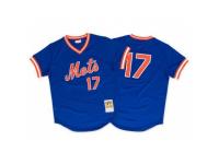 Men's Mitchell and Ness 1986 New York Mets #17 Keith Hernandez Royal Blue Throwback MLB Jersey