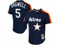 Men's Mitchell and Ness 1988 Houston Astros #5 Jeff Bagwell Navy Blue Throwback MLB Jersey