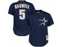 Men's Mitchell and Ness 1997 Houston Astros #5 Jeff Bagwell Navy Blue Throwback MLB Jersey