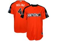 Men's National League Yadier Molina Majestic Orange 2017 MLB All-Star Game Authentic Home Run Derby Jersey