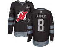 Men's New Jersey Devils #8 Will Butcher Adidas Black Authentic 1917-2017 100th Anniversary NHL Jersey
