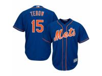 Men's New York Mets #15 Tim Tebow Majestic Blue Cool Base Player Jersey