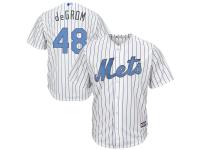 Men's New York Mets Jacob deGrom Majestic White Fashion 2016 Father's Day Cool Base Replica Jersey