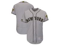 Men's New York Mets Majestic Gray 2018 Memorial Day Authentic Collection Flex Base Team Jersey
