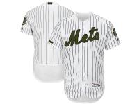 Men's New York Mets Majestic White Black 2017 Memorial Day Authentic Collection Flex Base Team Jersey
