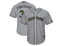 Men's New York Mets Noah Syndergaard Majestic Gray 2018 Memorial Day Cool Base Player Jersey