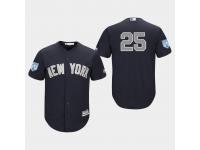 Men's New York Yankees 2019 Spring Training #25 Navy Gleyber Torres Alternate Cool Base Jersey