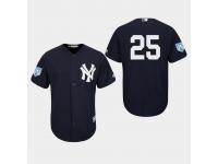 Men's New York Yankees 2019 Spring Training #25 Navy Gleyber Torres Cool Base Jersey
