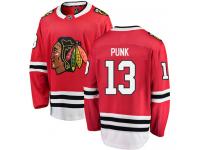 Men's NHL Chicago Blackhawks #13 CM Punk Breakaway Home Jersey Red