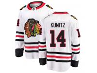 Men's NHL Chicago Blackhawks #14 Chris Kunitz Breakaway Away Jersey White