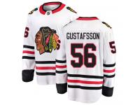 Men's NHL Chicago Blackhawks #56 Erik Gustafsson Breakaway Away Jersey White