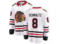 Men's NHL Chicago Blackhawks #8 Nick Schmaltz Breakaway Away Jersey White