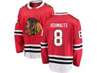 Men's NHL Chicago Blackhawks #8 Nick Schmaltz Breakaway Home Jersey Red