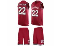 Men's Nike Arizona Cardinals #22 Tony Jefferson Red Tank Top Suit NFL Jersey