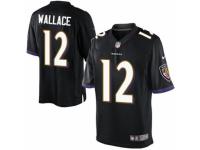 Men's Nike Baltimore Ravens #12 Mike Wallace Limited Black Alternate NFL Jersey