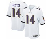 Men's Nike Baltimore Ravens #14 Devin Hester Game White NFL Jersey