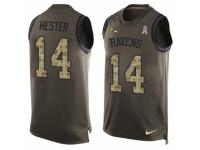 Men's Nike Baltimore Ravens #14 Devin Hester Green Salute to Service Tank Top NFL Jersey