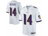 Men's Nike Baltimore Ravens #14 Devin Hester Limited White NFL Jersey