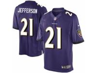 Men's Nike Baltimore Ravens #21 Tony Jefferson Limited Purple Team Color NFL Jersey