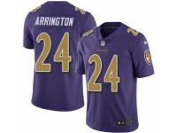 Men's Nike Baltimore Ravens #24 Kyle Arrington Limited Purple Rush NFL Jersey