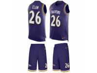 Men's Nike Baltimore Ravens #26 Matt Elam Purple Tank Top Suit NFL Jersey