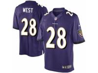 Men's Nike Baltimore Ravens #28 Terrance West Limited Purple Team Color NFL Jersey