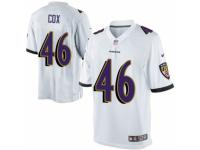 Men's Nike Baltimore Ravens #46 Morgan Cox Limited White NFL Jersey