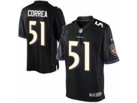 Men's Nike Baltimore Ravens #51 Kamalei Correa Limited Black Alternate NFL Jersey