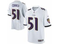 Men's Nike Baltimore Ravens #51 Kamalei Correa Limited White NFL Jersey